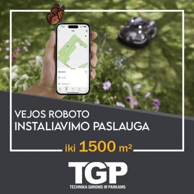 Belaidžio vejos roboto instaliavimo paslauga L